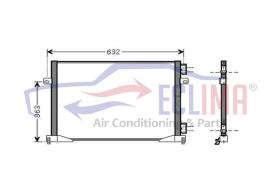 ECLIMA B01200400 - CONDENSADOR RENAULT MASTER / TRAFIC - NISSAN - OPEL